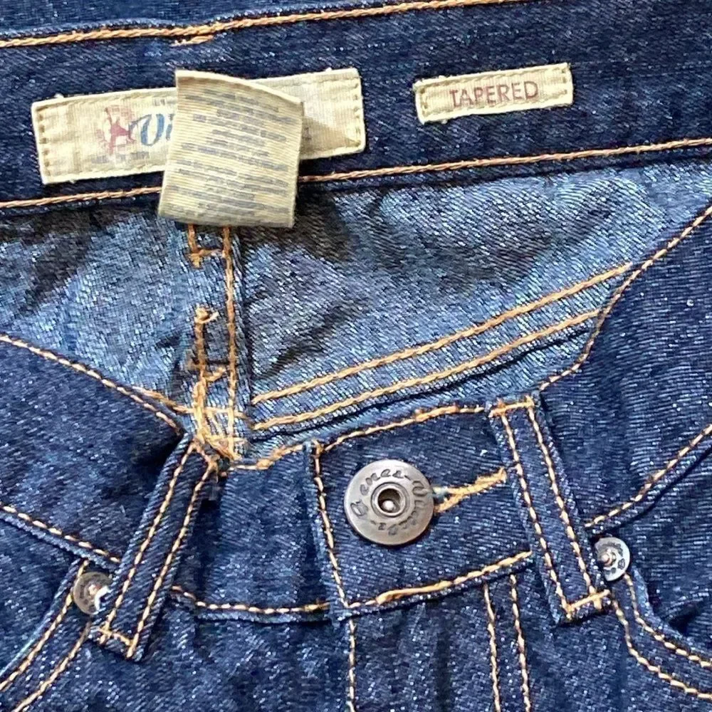 Vintage Genes 1891 💯 Cotton Tapered Indigo Blue Denim Jeans Men’s Size W28/L30